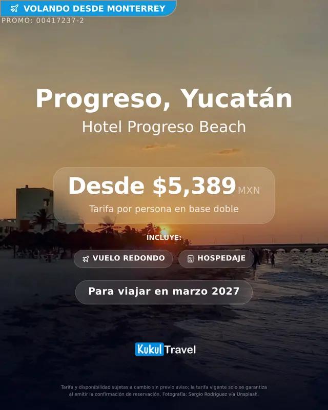 Paquete a Progreso, Yucatán
